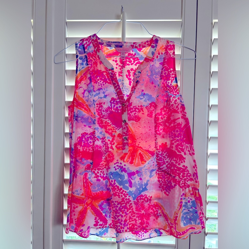 Women’s Lilly Pulitzer silk tank blouse, size xs